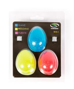 Set pelotas en forma de huevo, ejercitador de mano