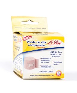 Venda de alta compresión elastomedic 5 x 5 cm