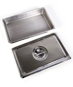 Charola para instrumental con tapa 31x19x5