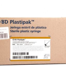Jeringa 5 ml bd de plástico con aguja (20g x 32mm) c/100 pzas