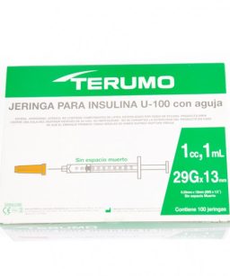 Jeringa insulina terumo 1ml 29gx13mm c/100 pzas