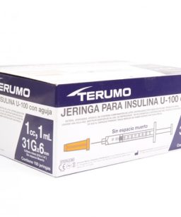 Jeringa insulina terumo 1ml 31gx0.6 mm c/ 100 pzas