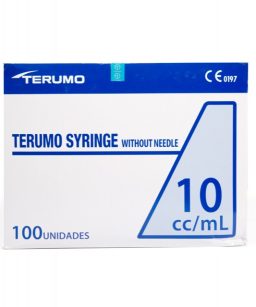 Jeringa 10 ml terumo sin aguja c/100 pzas