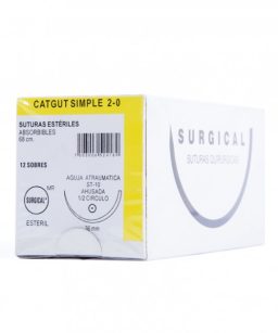Surgical catgut simple 2-0 st10 c/12