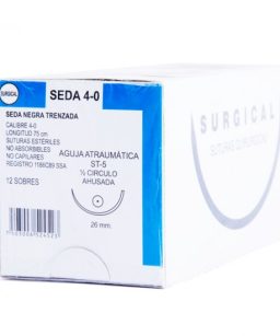 Surgical seda negra trenzada 4-0 st5 a 26mm c/12