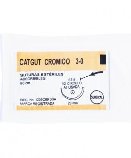Sobre sutura catgut crómico 3-0 st 10