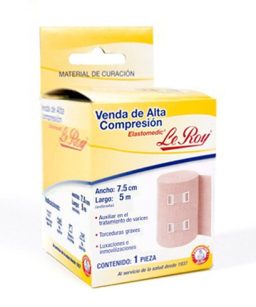 Venda de alta compresión elastomedic 7.5 x 5 cm