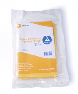 Manta amarilla para emergencia