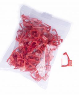Uline candado rojo cuadrado con 100 pzas