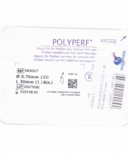 Poliperf aguja de puerto 22g x 1.18