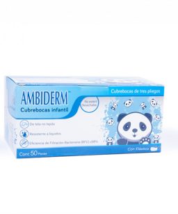Cubrebocas ambiderm plisado infantil ositos