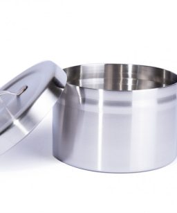 Torundero de acero inoxidable brillante 250 ml