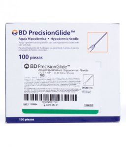 Aguja bd hipodérmica 21gx32 mm c/100 pzs