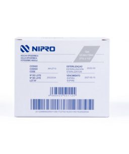 Aguja hipodérmica nipro 27g x 13mm