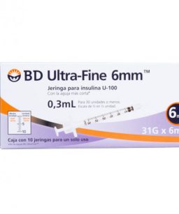 BD Ultra-Fine Jeringa insulina 0.3ml 31g x 6mm 10pz