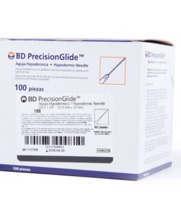 Aguja bd hipodérmica 22gx32mm c/100 pzs