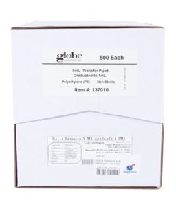 Pipeta transfer 5 ml graduada 1ml c/500