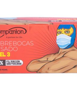 Cubrebocas quirúrgico plisado azul