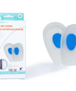 Talonera con punto azul silicón - med