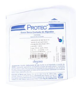 Apósito estéril gasa de algodón 20x8cm
