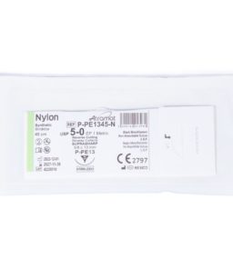 Sobre sutura nylon 5-0 13mm 3/8 19mm atramat
