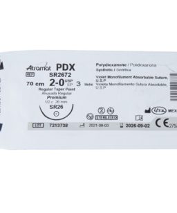 Sobre pdx polidioxanona 2-0 24mm absorbible
