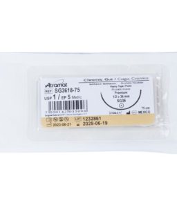Sobre catgut crómico absorbible 1 36mm