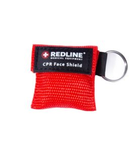 Llavero emergencia c/ mascarilla para rcp - rojo
