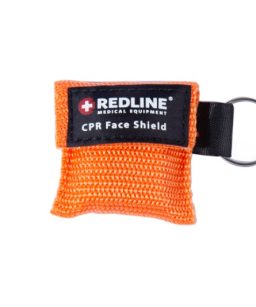 Llavero emergencia c/ mascarilla para rcp - naranja
