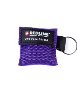 Llavero emergencia c/ mascarilla para rcp - morado