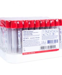 Tubo vacutainer rojo 6ml c/100 pzas.