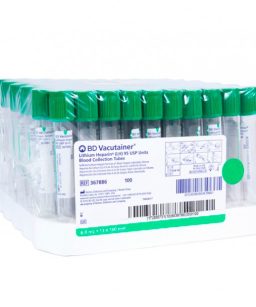Tubo vacutainer verde de 6ml c/100 pzas.