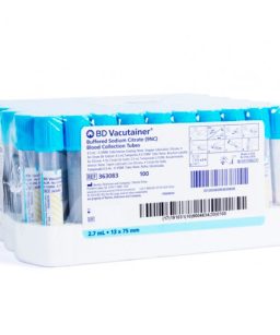 Tubo vacutainer azul 2.7 ml c/100 pzas
