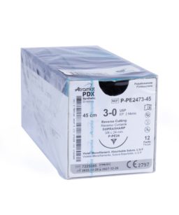 Pdx polidioxanona 3-0 36mm sutura absorbible c/12