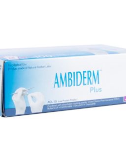 Guantes látex ambiderm plus liso violeta - medianos