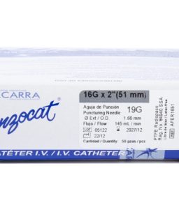 Catéter radiopaco punzocat 16gx2