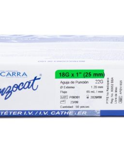 Catéter radiopaco punzocat 18gx1