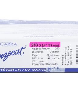 Catéter radiopaco punzocat 23gx3/4