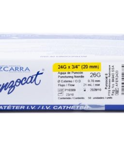 Catéter radiopaco punzocat 24gx3/4