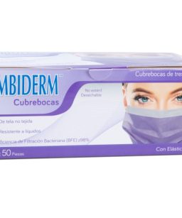 Cubrebocas ambiderm adulto - violeta