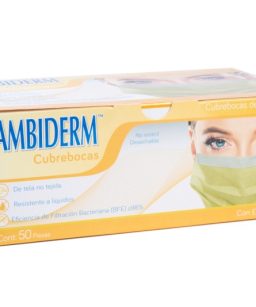 Cubrebocas ambiderm adulto - amarillo