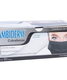Cubrebocas ambiderm adulto - negro