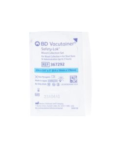 Mariposa vacutainer safety lok 23g x 3/4 por pieza"