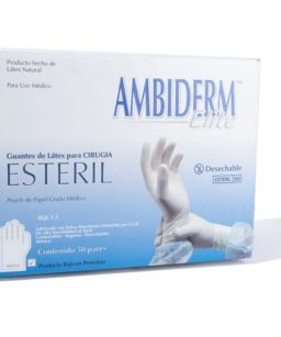 Guantes elite estériles ambiderm 50 pares - talla 6