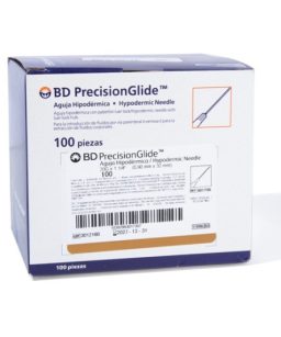 Aguja bd hipodermica 20gx32mm c/100 pzs
