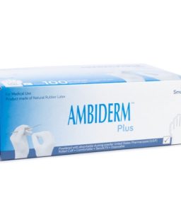Guantes ambiderm plus látex blanco - mediano