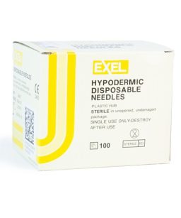 Aguja exel 30g x 1/2 13mm con 100 piezas"