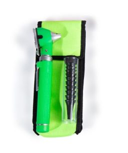 Estuche de otoscopio - verde fosfo