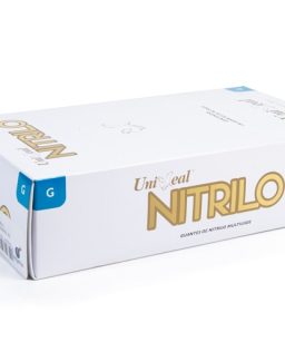 Guantes de nitrilo metálico dorado - grande