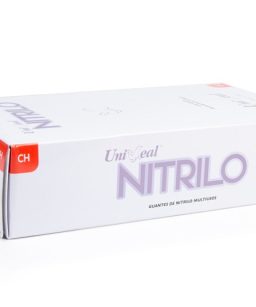 Guantes de nitrilo metálico morado - chico